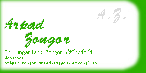 arpad zongor business card